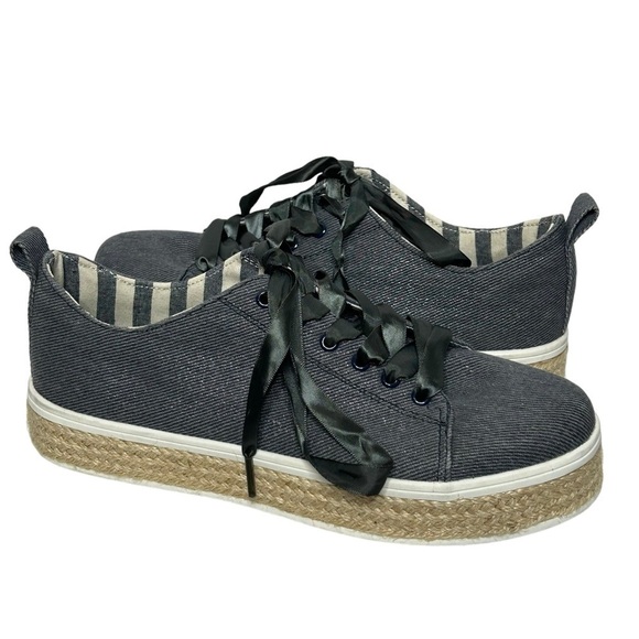 United Colors of Benetton Denim Platform Espadrilles - Picture 4 of 16